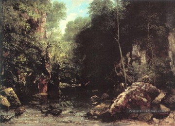 Gustave Courbet œuvres - Le ruisseau ombragé Le ruisseau du Puits Noir Réaliste peintre Gustave Courbet